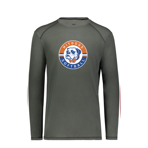 [6845.98D.S-LOGO1] Men's SoftTouch Long Sleeve (Adult S, Gray, Logo 1)