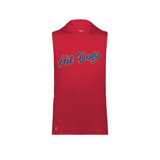 [222590.083.XS-LOGO3] Men's CoolDry Sleeveless Hoodie (Adult XS, Red, Logo 3)