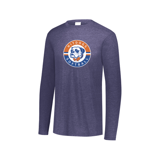 [FTLCUBNV-AXS-LOGO1] Decker Men's Tri-Blend T-Shirt - Long Sleeve (Adult XS, Navy, Logo 1)