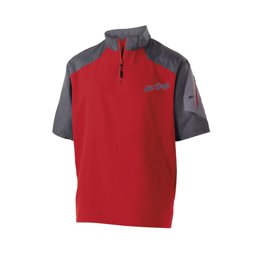 [229545.H01.XS-LOGO3] Men's Raider SS Pullover (Adult XS, Red, Logo 3)