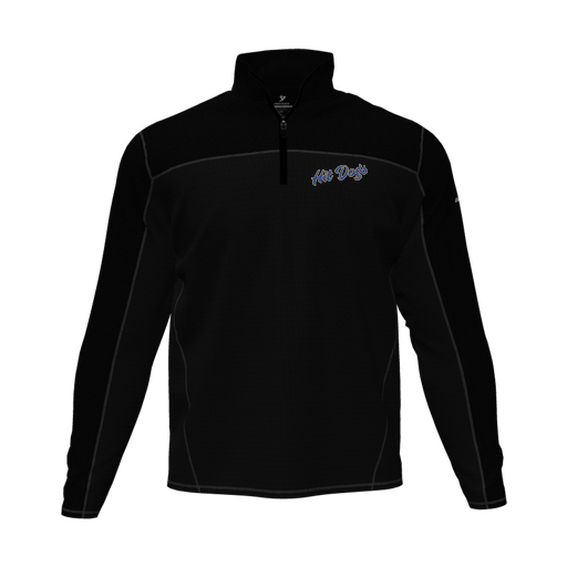 [CUS-DFW-QTRZ-PER-LSL-BLK-AS-LOGO3] Quarter Zip Pullover (Adult S, Black, Logo 3)