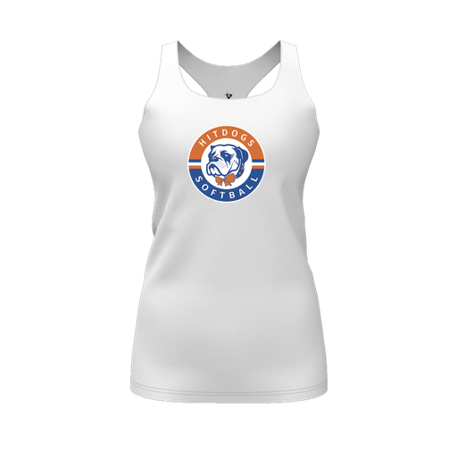 [FT0TRBWH-FYS-LOGO1] Decker Racerback Tank Top (Female Youth S, White, Logo 1)