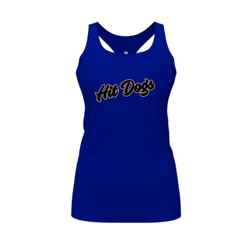 [CUS-DFW-RCBK-PER-RYL-FYS-LOGO2] Racerback Tank Top (Female Youth S, Royal, Logo 2)