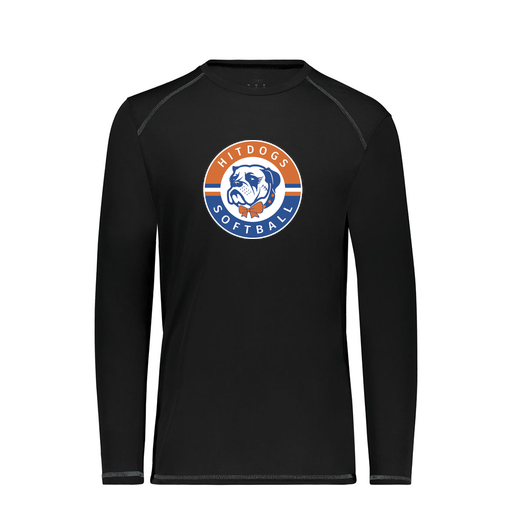 [6845.080.S-LOGO1] Men's SoftTouch Long Sleeve (Adult S, Black, Logo 1)