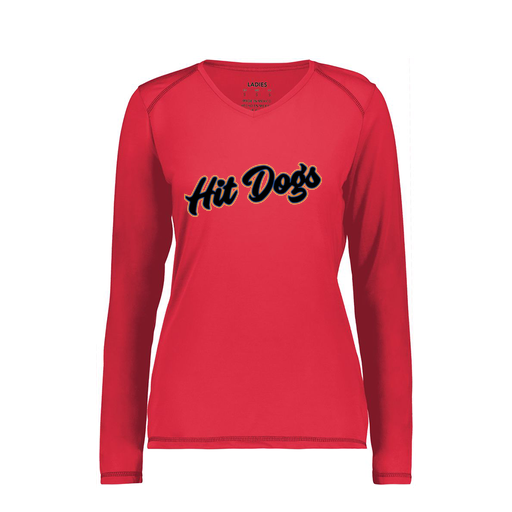 [6847.083.XS-LOGO2] Women's SoftTouch Long Sleeve (Female Adult XS, Red, Logo 2)