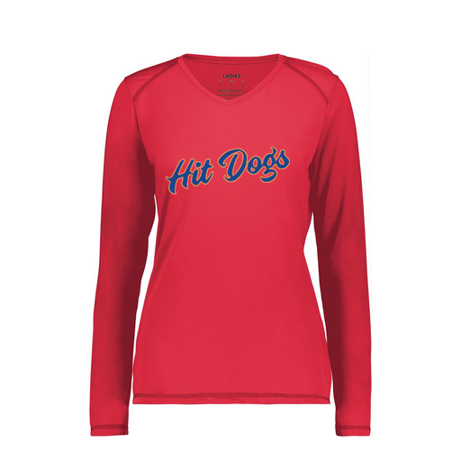 [6847.083.XS-LOGO3] Women's SoftTouch Long Sleeve (Female Adult XS, Red, Logo 3)