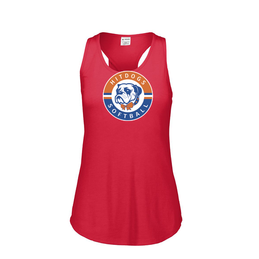 [FT0TUBRD-FAS-LOGO1] Ladies Tri Blend Tank Top (Female Adult S, Red, Logo 1)