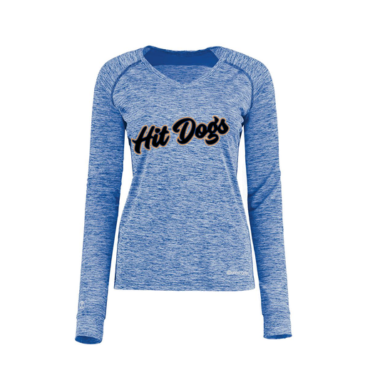 [222770.U55.XS-LOGO2] Ladies Electric Long Sleeve Shirt (Female Adult XS, Royal, Logo 2)