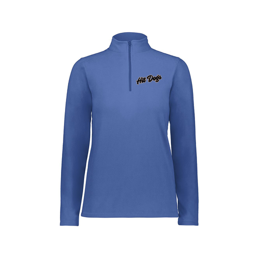 [6864.060.XS-LOGO2] Ladies MicroFleece 1/4 Zip Pullover (Female Adult XS, Royal, Logo 2)