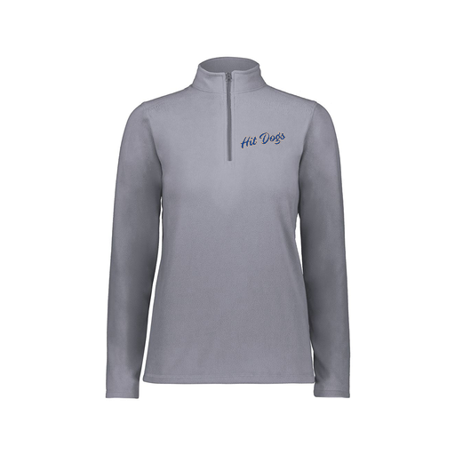 [6864.059.XS-LOGO3] Ladies MicroFleece 1/4 Zip Pullover (Female Adult XS, Gray, Logo 3)