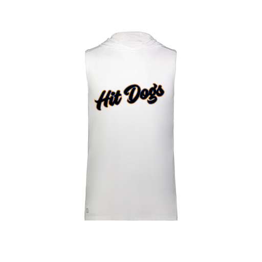 [222590.005.XS-LOGO2] Men's CoolDry Sleeveless Hoodie (Adult XS, White, Logo 2)