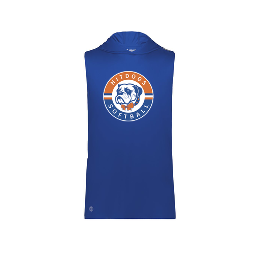 [222590.060.XS-LOGO1] Men's CoolDry Sleeveless Hoodie (Adult XS, Royal, Logo 1)