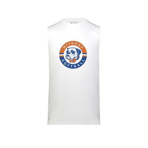 [222593.005.S-LOGO1] Men's CoolDry TankTop (Adult S, White, Logo 1)