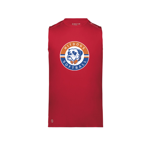 [222593.083.S-LOGO1] Men's CoolDry TankTop (Adult S, Red, Logo 1)