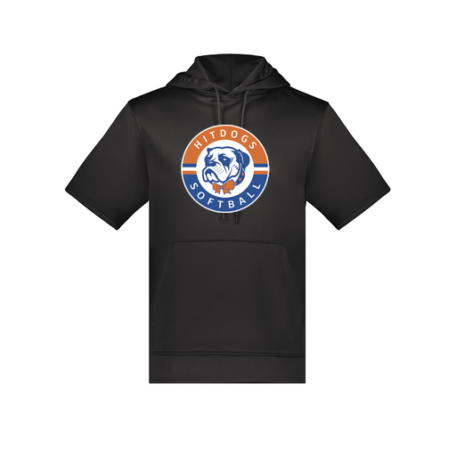 [6871.080.S-LOGO1] Men's Dri Fit Short Sleeve Hoodie (Adult S, Black, Logo 1)