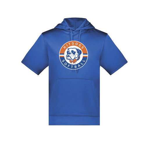 [6871.060.S-LOGO1] Men's Dri Fit Short Sleeve Hoodie (Adult S, Royal, Logo 1)