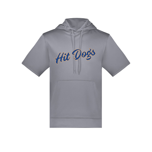 [6871.059.S-LOGO3] Men's Dri Fit Short Sleeve Hoodie (Adult S, Gray, Logo 3)