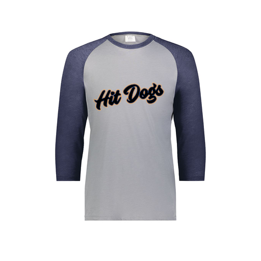 [6880.29V.S-LOGO2] Youth Vintage 3/4 T-Shirt (Youth S, Navy, Logo 2)