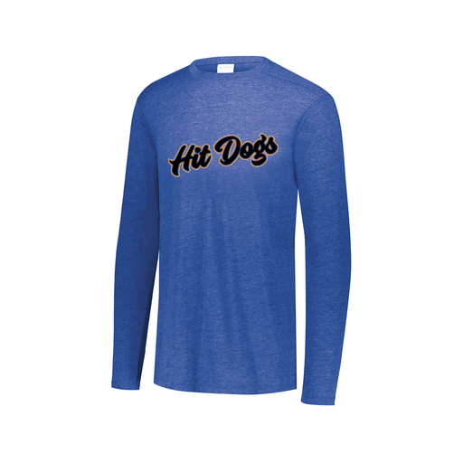 [FTLCUBRY-AXS-LOGO2] Decker Men's Tri-Blend T-Shirt - Long Sleeve (Adult XS, Royal, Logo 2)