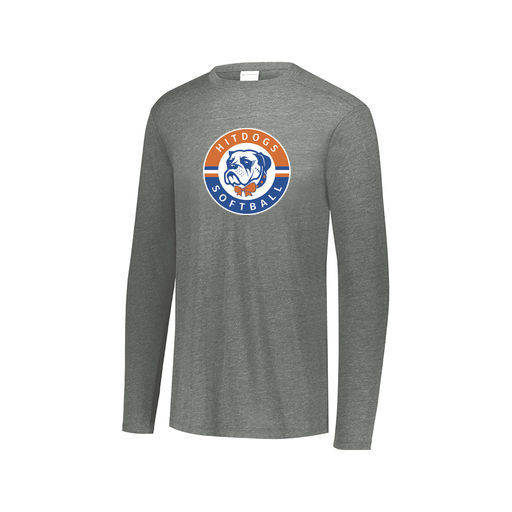 [FTLCUBGY-AXS-LOGO1] Decker Men's Tri-Blend T-Shirt - Long Sleeve (Adult XS, Gray, Logo 1)
