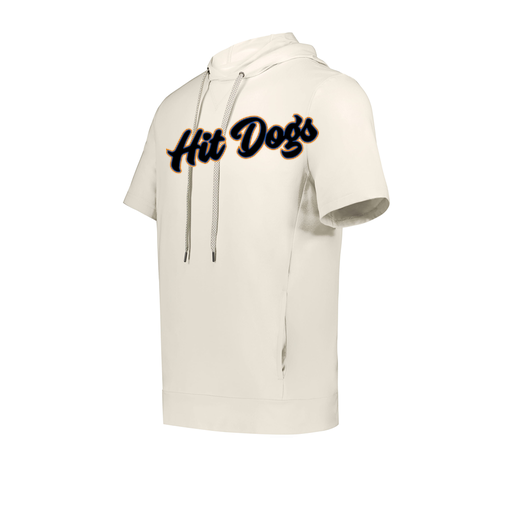 [222505.907.S-LOGO2] Men's Venturs Soft Knit Short Sleeve Hoodie (Adult S, White, Logo 2)