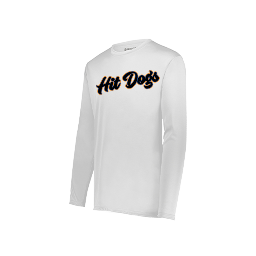 [222823.005.S-LOGO2] Youth LS Smooth Sport Shirt (Youth S, White, Logo 2)
