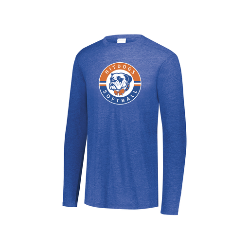 [FTLCUBRY-YS-LOGO1] Decker Youth Tri-Blend T-Shirt - Long Sleeve (Youth S, Royal, Logo 1)