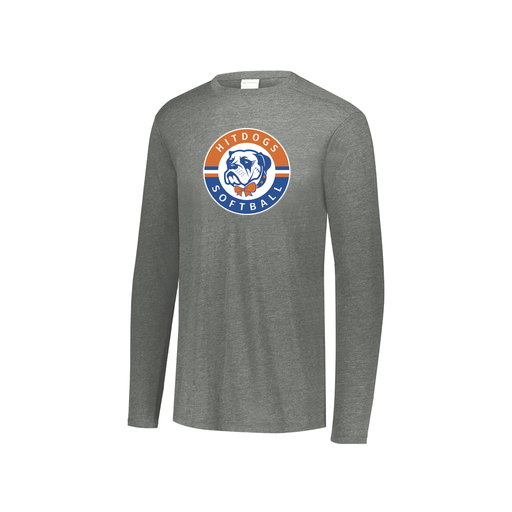 [FTLCUBGY-YS-LOGO1] Decker Youth Tri-Blend T-Shirt - Long Sleeve (Youth S, Gray, Logo 1)