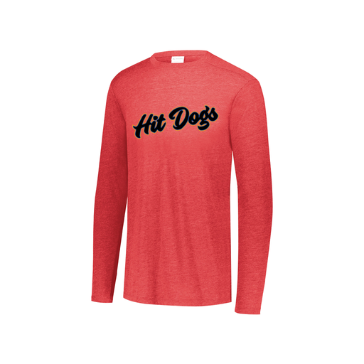 [FTLCUBRD-YS-LOGO2] Decker Youth Tri-Blend T-Shirt - Long Sleeve (Youth S, Red, Logo 2)