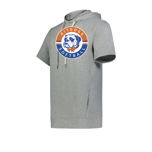 [222605-SIL-YS-LOGO1] YOUTH VENTURA SOFT KNIT SHORT SLEEVE HOODIE (Youth S, Silver, Logo 1)